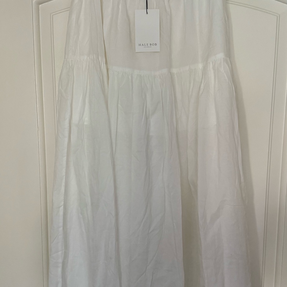 Hale Bob 100% fine cotton Elegant White A-Line Skirt